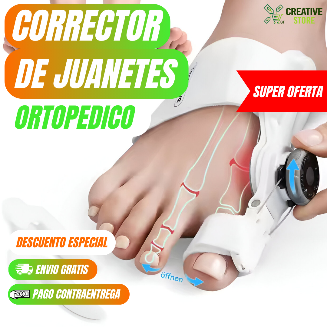 ✨ ¡Lleva tu Corrector Ortopédico para Juanetes por solo Q200 y recibe REGALOS EXCLUSIVOS + ENVÍO GRATIS! ✨