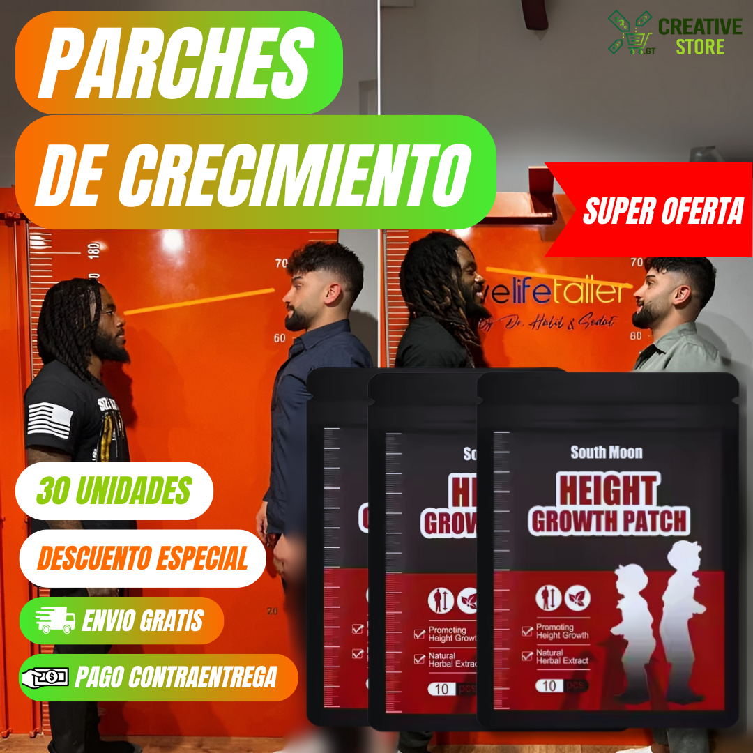 Oferta 3x1 en Parches de Crecimiento Avanzados y obtén REGALOS EXCLUSIVOS + ENVÍO GRATIS