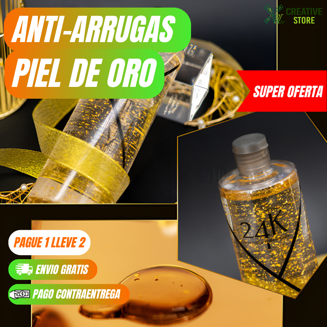 ✨Lleva 2 Antiarrugas Piel de Oro y obtén REGALOS EXCLUSIVOS + ENVÍO GRATIS