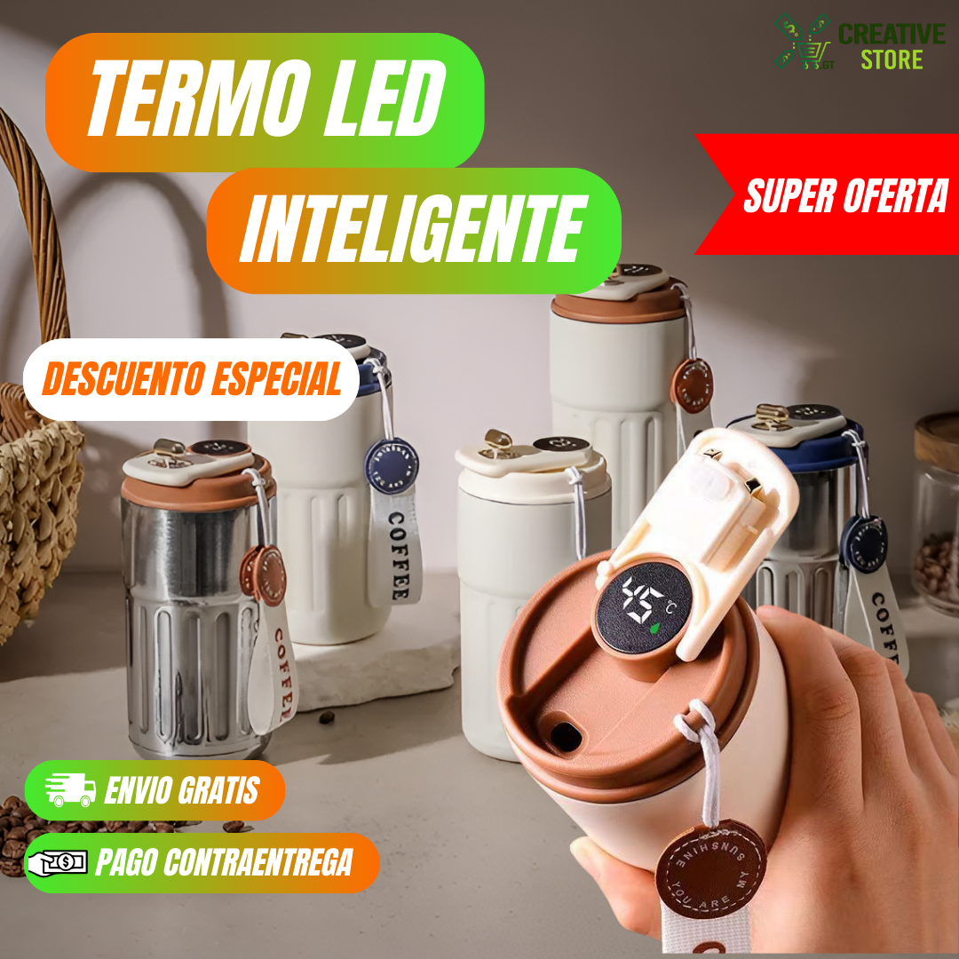 ¡Aprovechá esta oferta única ahora! ¡Llévate 2 Termos Inteligentes al Precio de 1! ☕ Con Envío Gratis y Obsequio Sorpresa 🎁