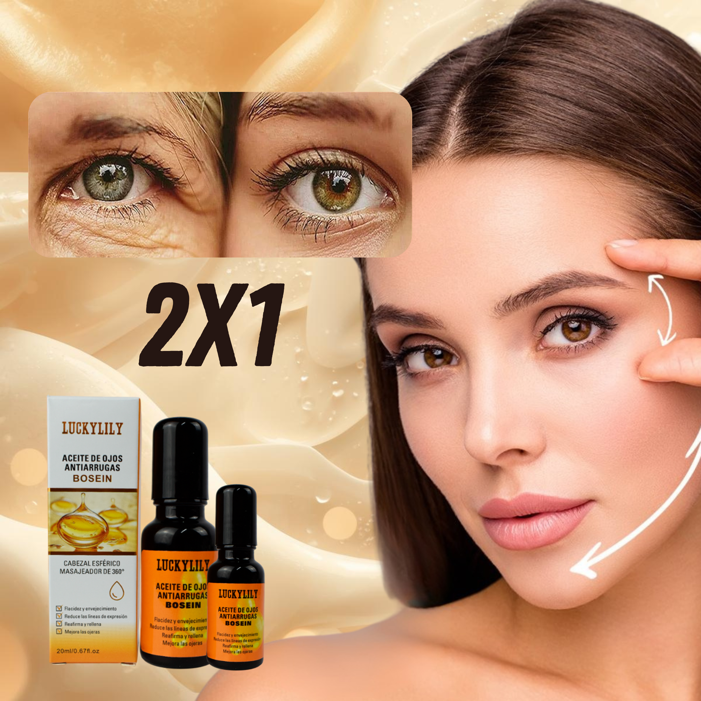 🌟 ¡OFERTA EXCLUSIVA! Lleva 2 Serum Anti-Ojeras por solo Q179 + Parches de Colágeno Y ENVÍO GRATIS! 📦