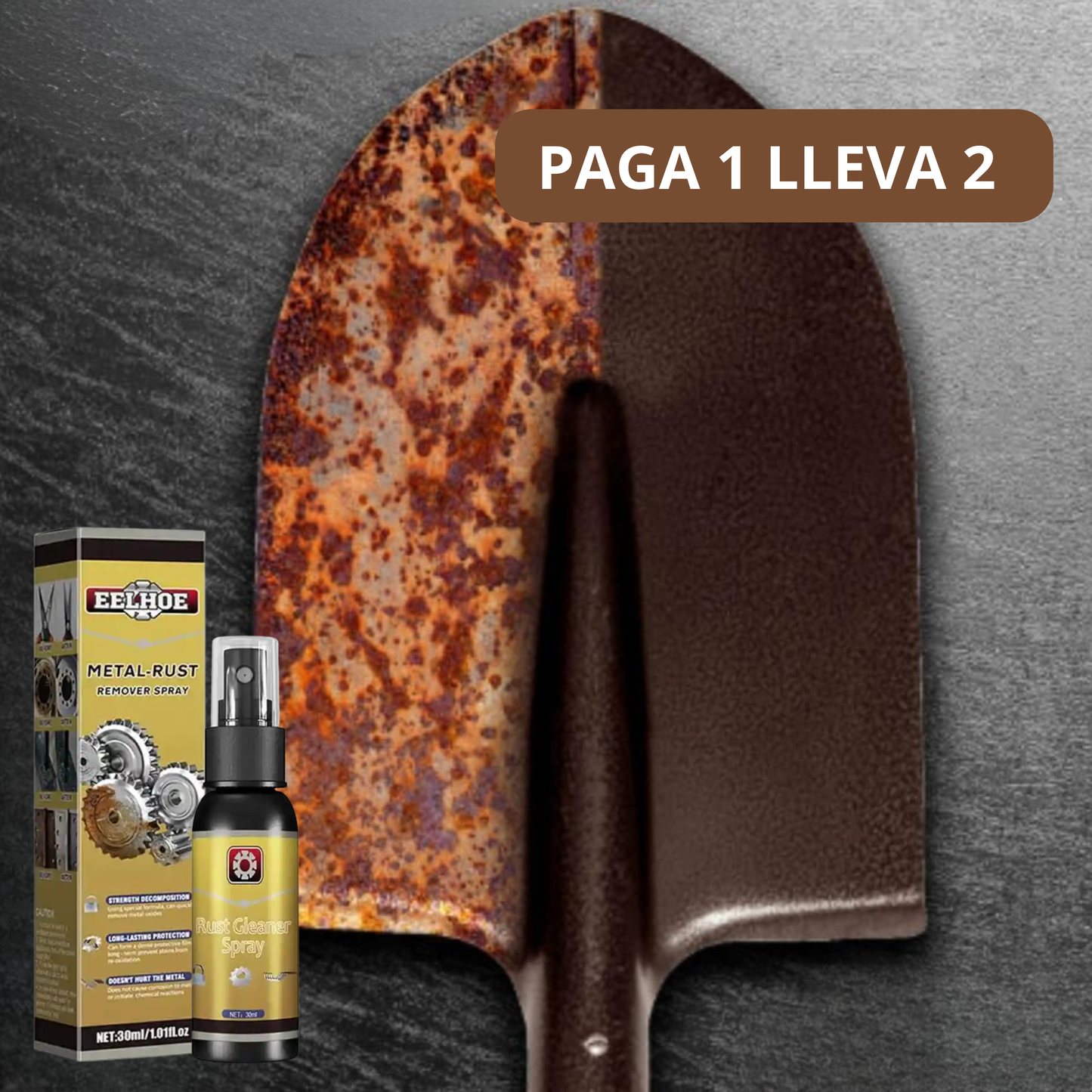 ⚙️ ¡Oferta 2X1 por solo Q179! Elimina óxido de metales, herramientas, autos y más en minutos. 🚚 Envío GRATIS a todo el país. Pago contra entrega.
