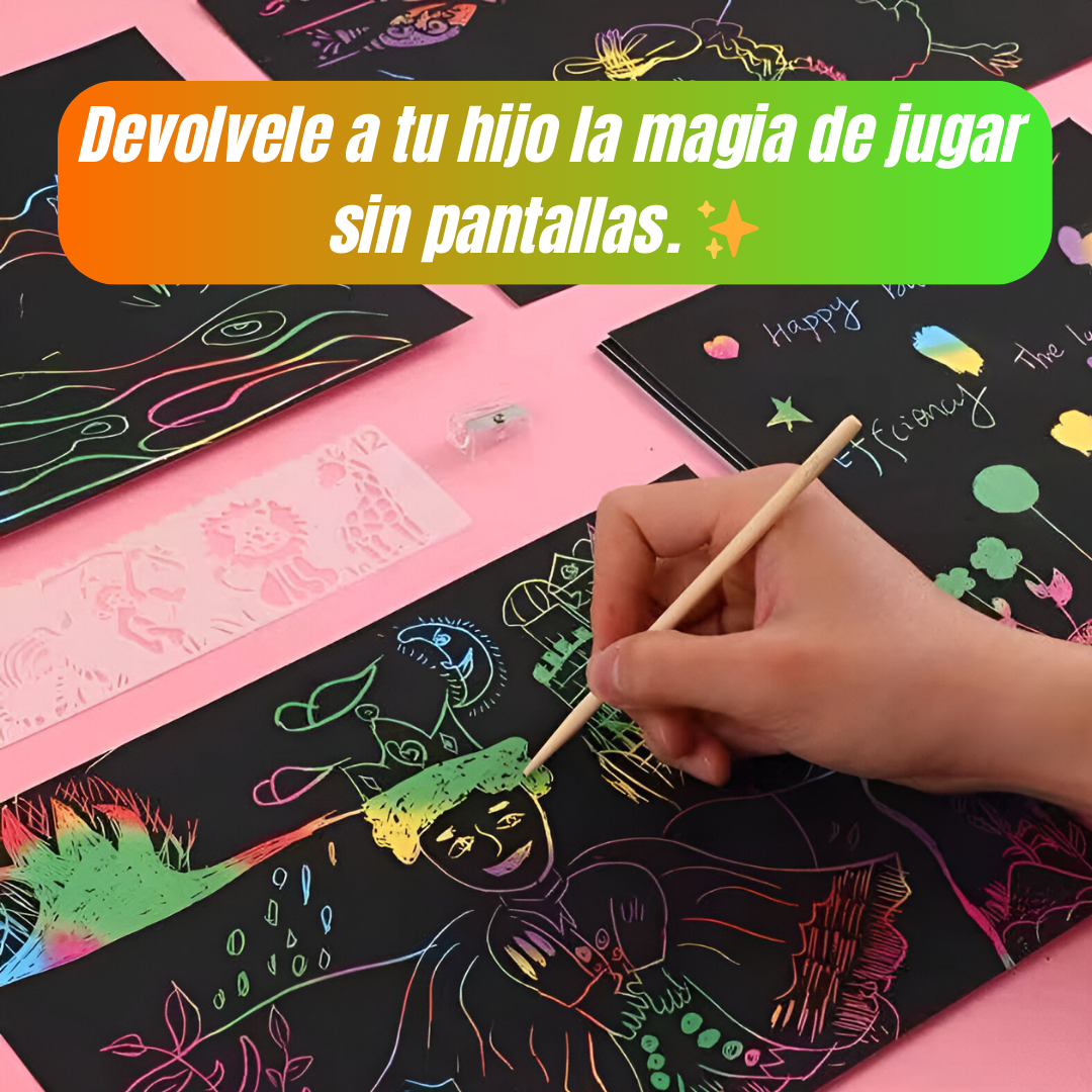 🎉 ¡OFERTA ESPECIAL! 2 ROLLOS DE DIBUJO MÁGICO PARA NIÑOS POR EL PRECIO DE 1 🎨