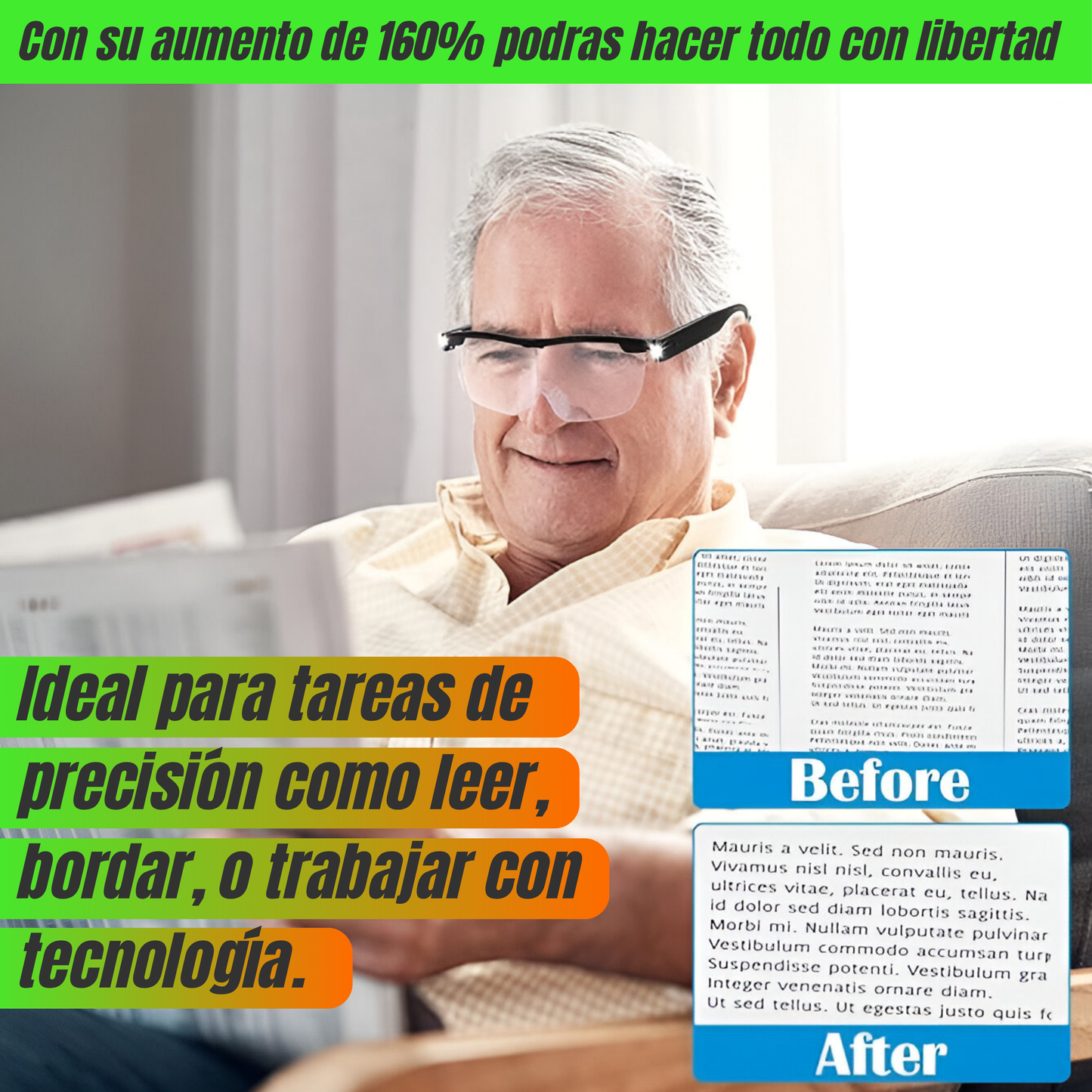 👓 ¡Llévate las Gafas con Luz LED Recargable y recibe un REGALO EXCLUSIVO + ENVÍO GRATIS!