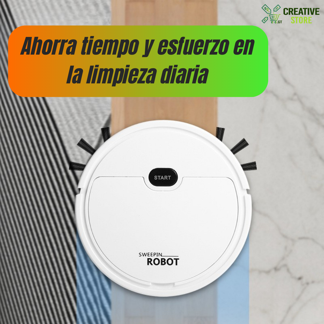 🧹 Robot aspirador 3 en 1 Inteligente: Barre, Trapea y Aspira, Ultra Potente, Silencioso y Compacto para Alfombras y Pisos