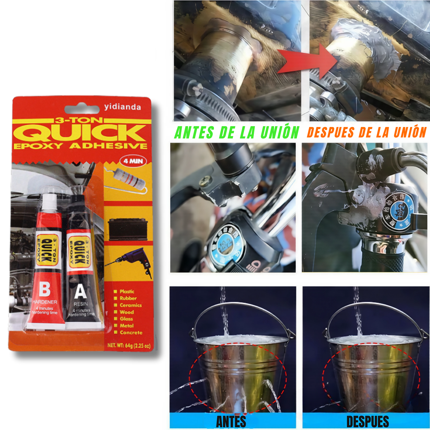 Sellador en Frío 2X1 Por solo Q150 une metal, concreto, madera y más + Envío GRATIS a todo el país + Pago contra entrega