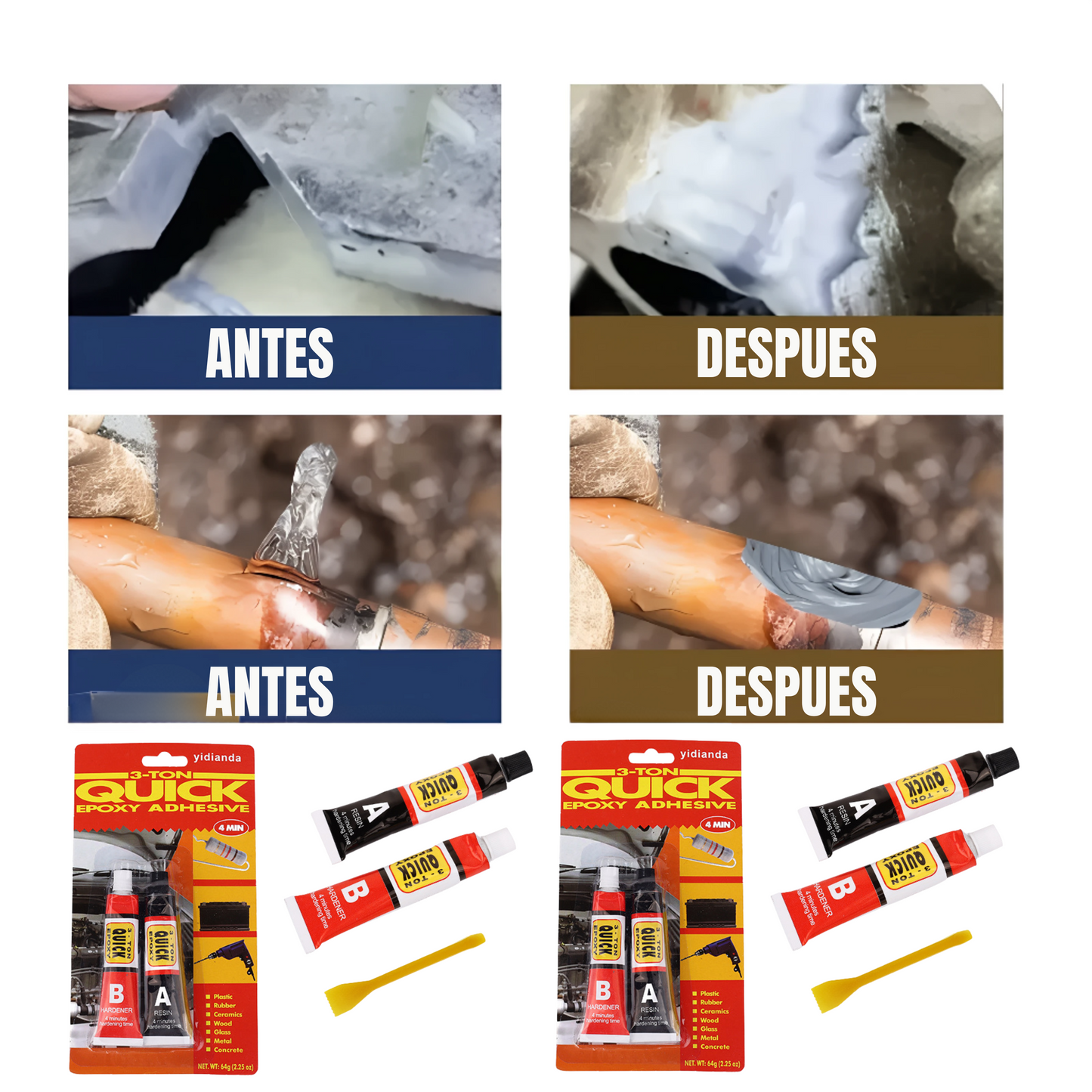 Sellador en Frío 2X1 Por solo Q150 une metal, concreto, madera y más + Envío GRATIS a todo el país + Pago contra entrega