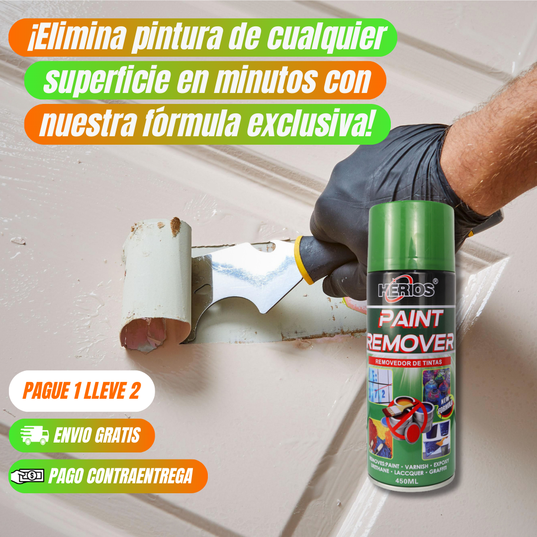 🔥 ¡LLEVA 2 POR EL PRECIO DE 1! Removedor de Pintura + Regalo de Removedor de Adhesivo + OBSEQUIO SORPRESA y ENVÍO GRATIS. ¡Oferta Exclusiva por Tiempo Limitado! 🔥