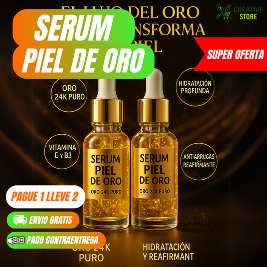 ✨ Lleva 2 Serum Antiarrugas Piel de Oro y obtén REGALOS EXCLUSIVOS + ENVÍO GRATIS