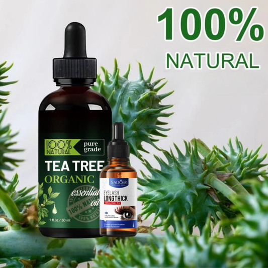 🌿 ¡OFERTA EXCLUSIVA! Aceite de Árbol de Té para tu Cabello + Sérum de Pestañas por solo Q139 Y ENVÍO GRATIS! 📦