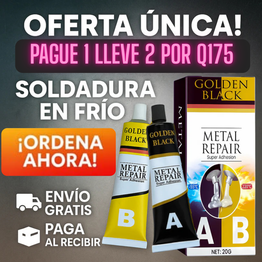 🛠️¡Oferta 2X1 por solo Q175!  Repara metal, concreto, madera y más en minutos sin soldadura. 🚚 Envío GRATIS a todo el país Pago contra entrega