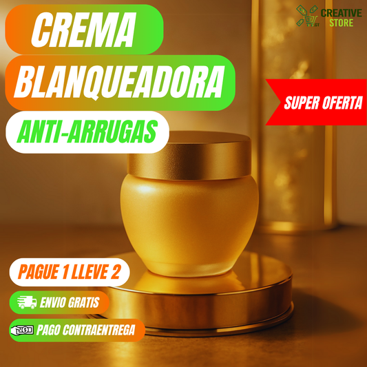 💛 Llevate 2 Cremas Blanqueadoras Antiarrugas por solo Q190! + Regalo Especial + Envío GRATIS 💛
